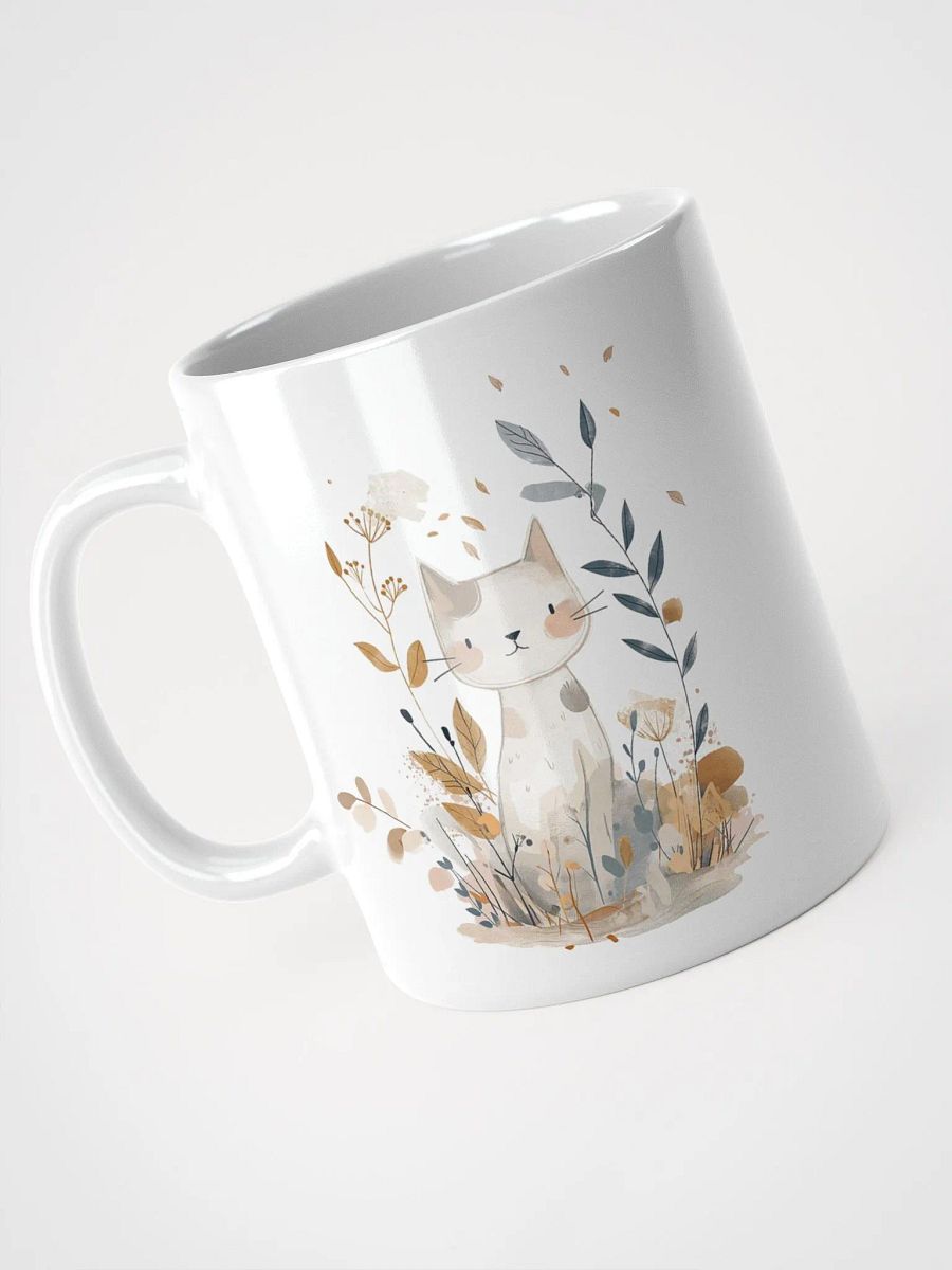 Adorable Cat Mug with Autumn Floral Design product image (4)