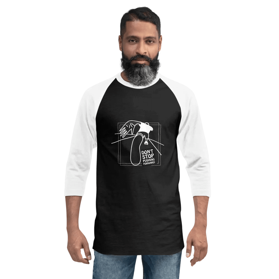 American Style College Raglan Tee - Black/White product image (2)