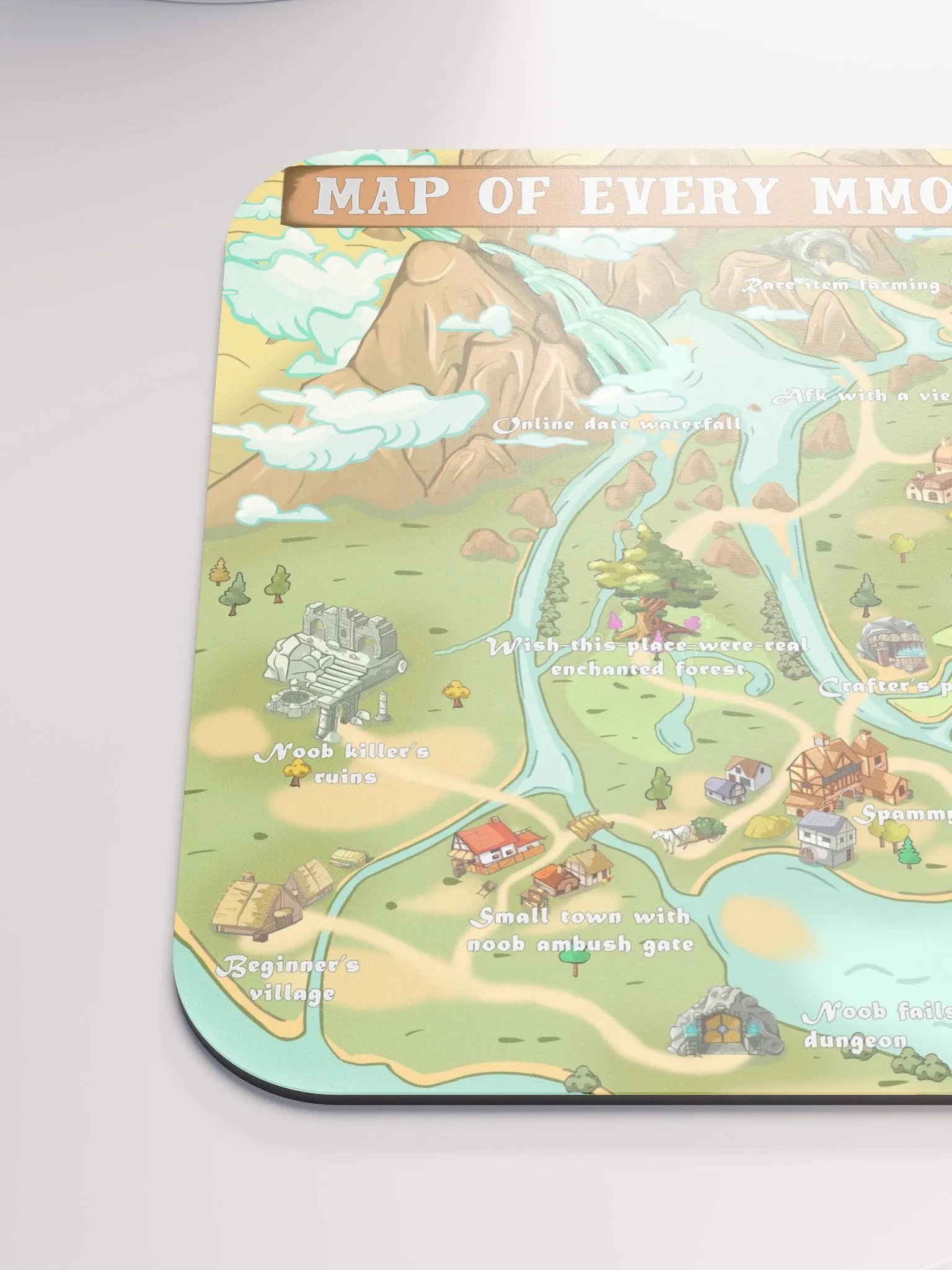 Map of Every MMORPG mouse pad 8.7″ x 7.1″, funny gift for gamers, RPG players product image (6)