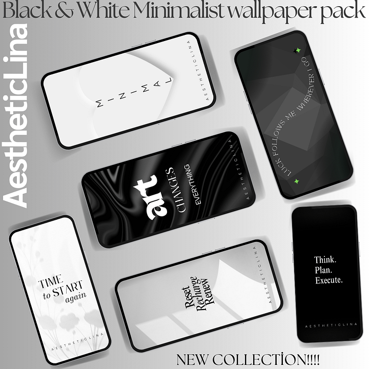 Aesthetic Black & White Wallpaper Pack🌱 product image (1)