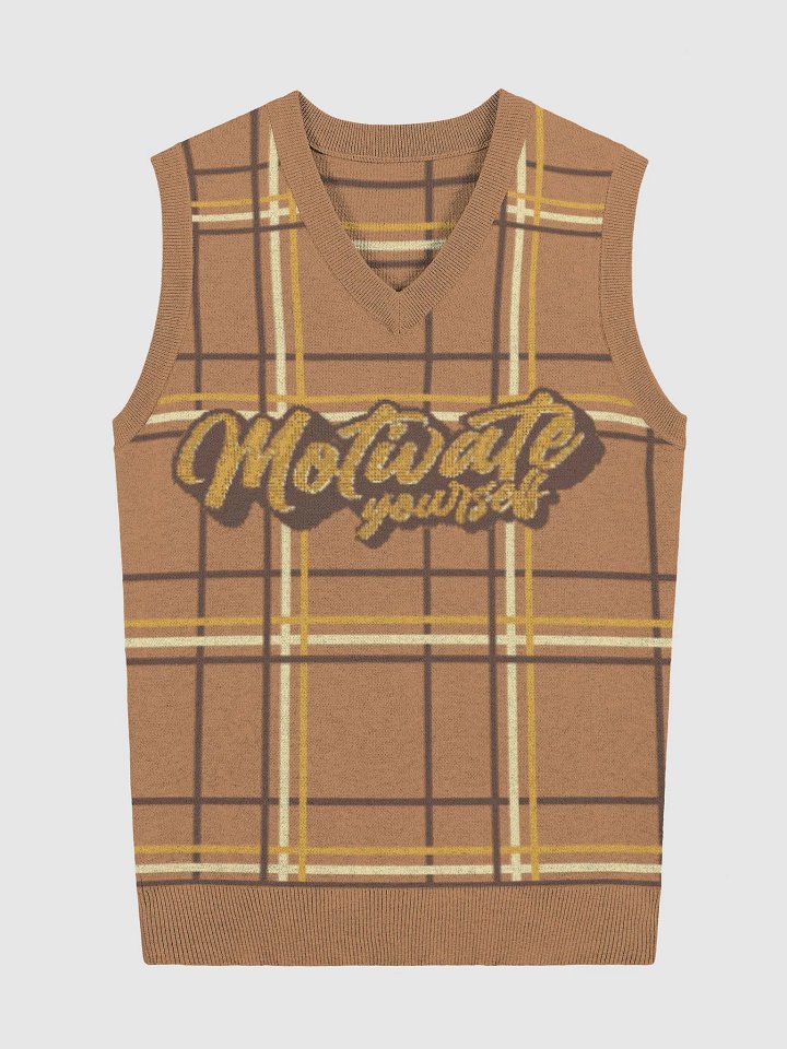 Motivation Plaid V-Neck Vest product image (2)