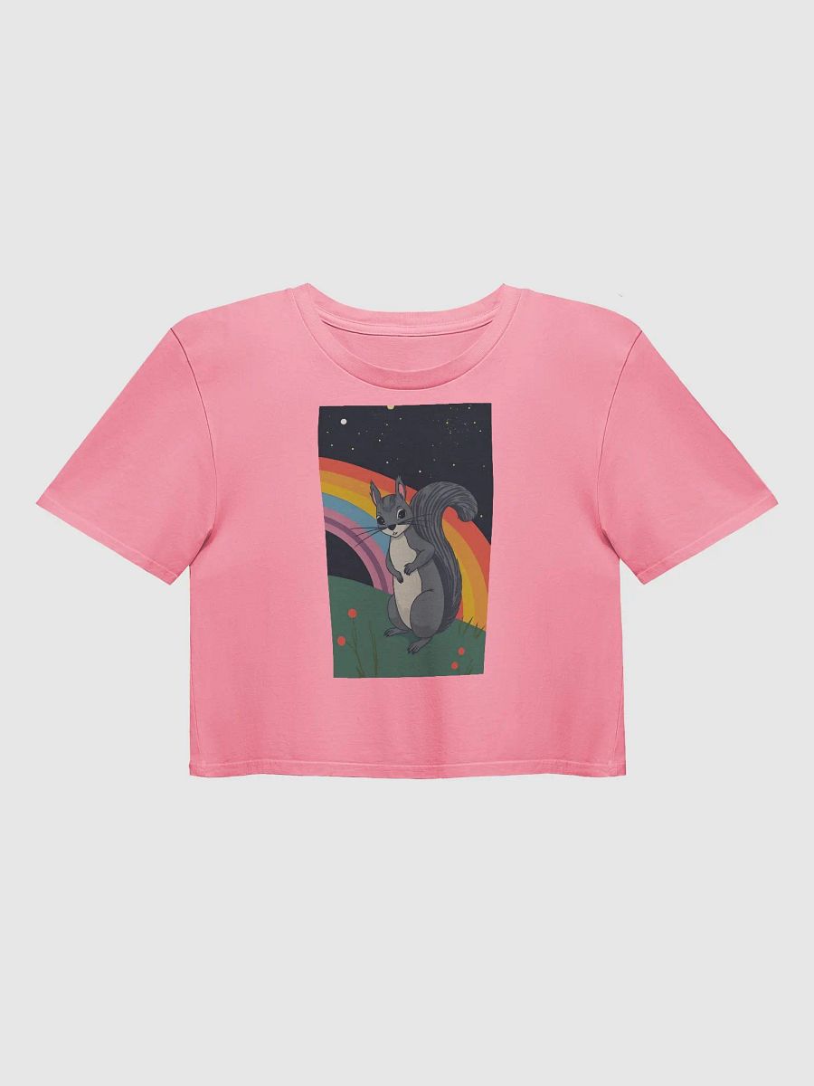 Rainbow Night Squirrel Crop Top product image (1)