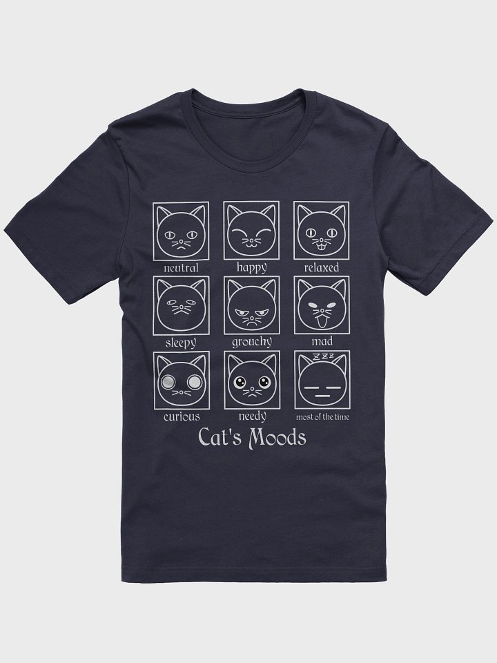Cat's Moods (White Print) - Unisex Adult Super Soft Lightweight T-shirt product image (1)