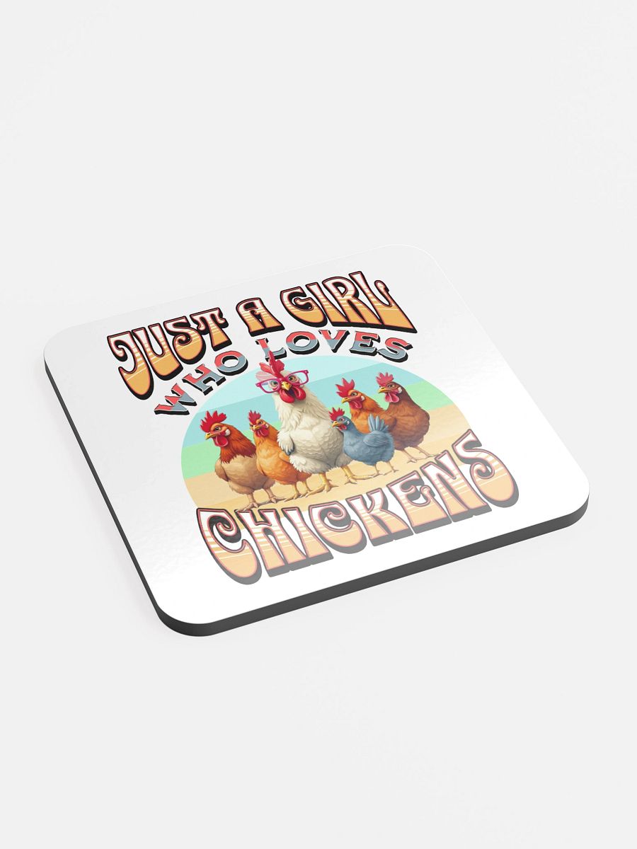 Just A Girl Who Loves Chickens Glossed Coaster product image (3)
