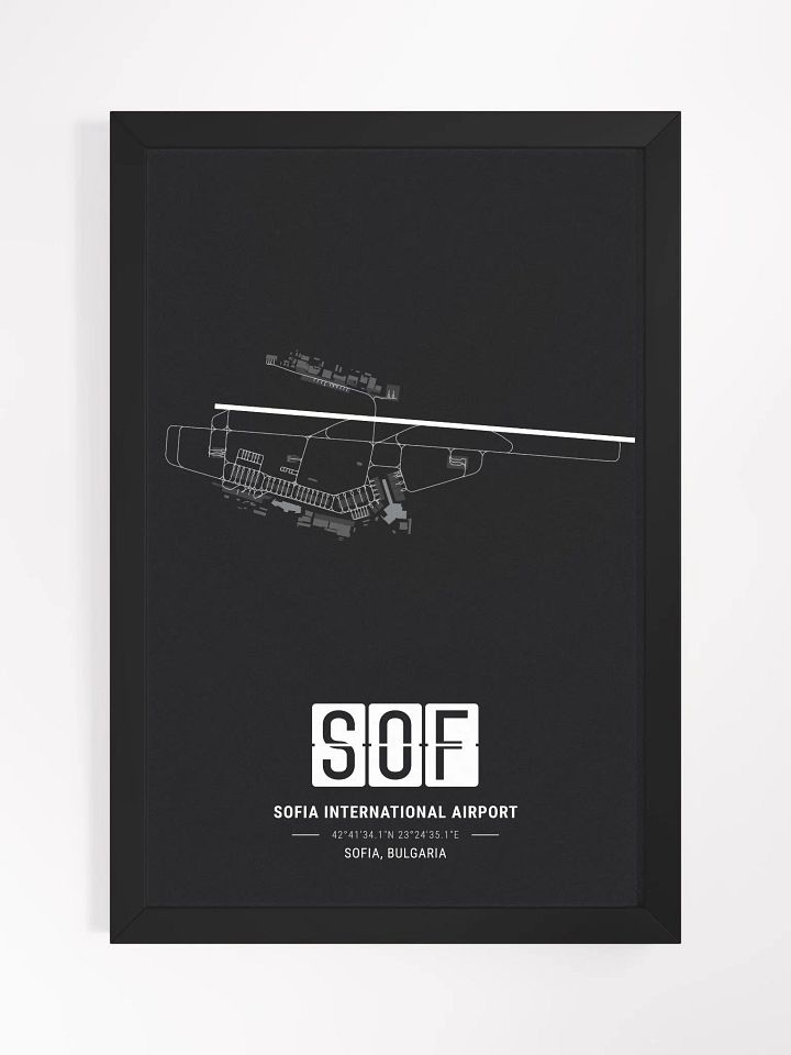 Framed Airport SOF Premium Map On Matt Paper product image (1)