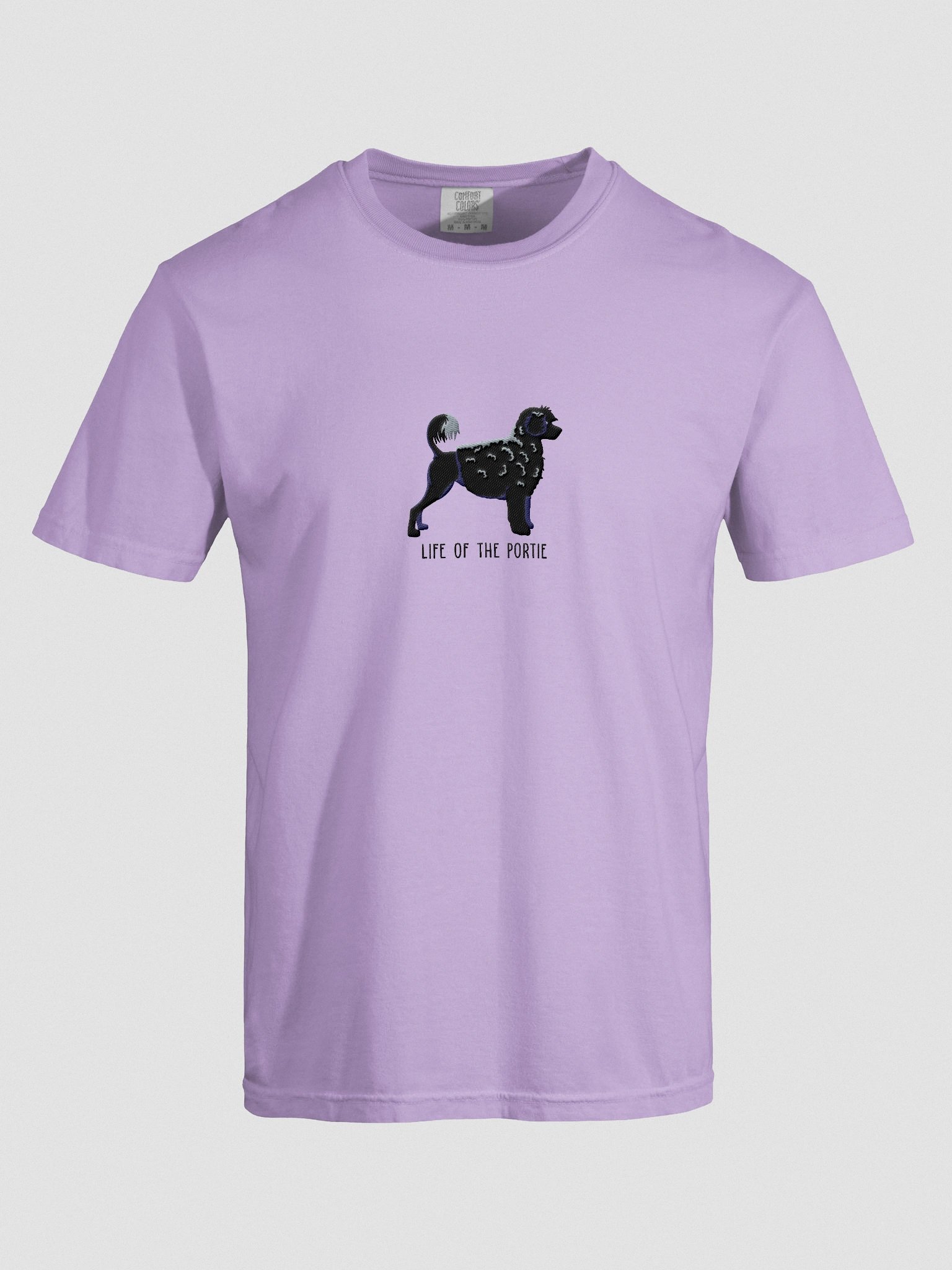 Life of the Portie T-Shirt(Embroidered) of a Portuguese Water Dog(Black) product image (10)