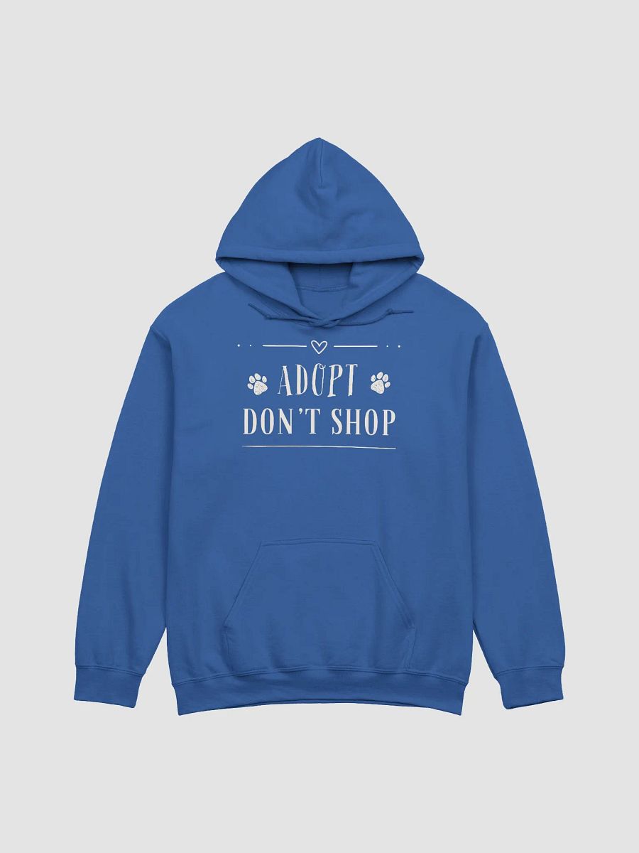 Adopt Don't Shop, off-white letters on Gildan 18500 Hoodie product image (2)