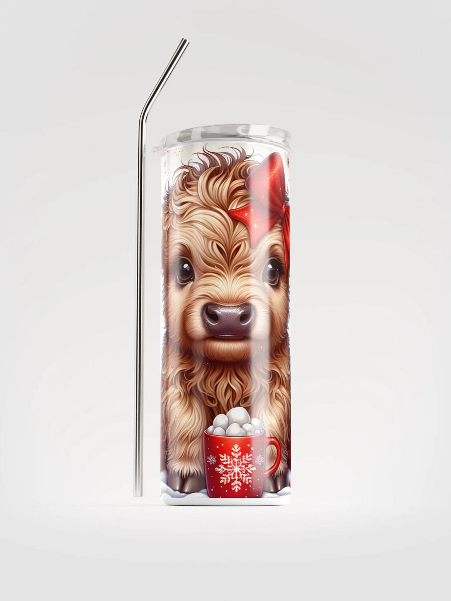 20 oz Christmas Cocoa Highland Cow Tumbler product image (2)