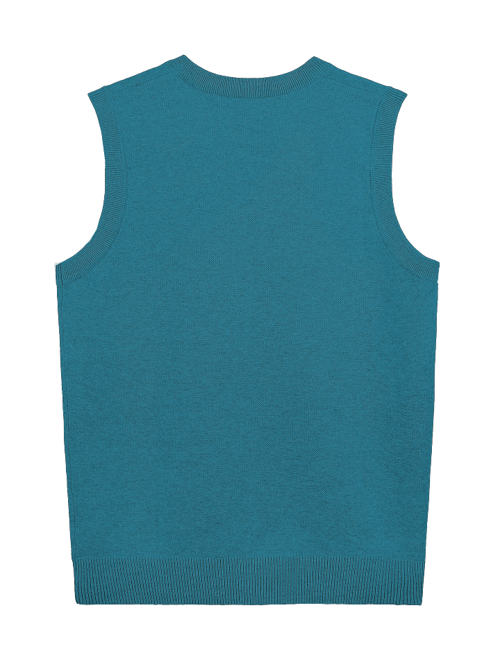 Teal Argyle Sweater Vest product image (2)