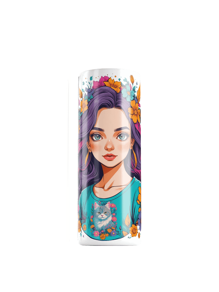 Bloomcore Flower Girl 20 oz Skinny Stainless Steel Tumbler - White - v2 product image (1)
