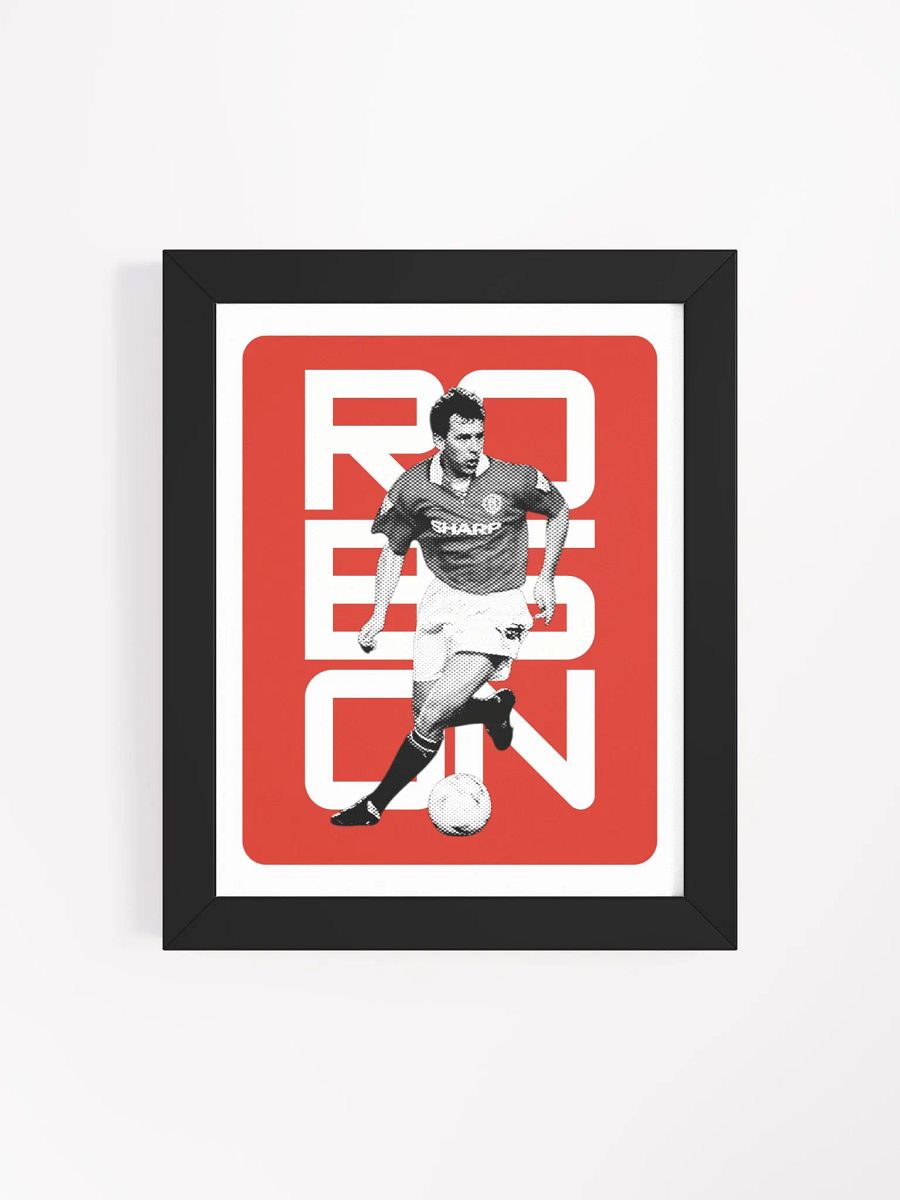 Bryan Robson BW Manchester United Name Art Framed Print product image (3)