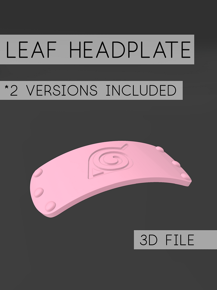Leaf Head-Plate STL File product image (1)