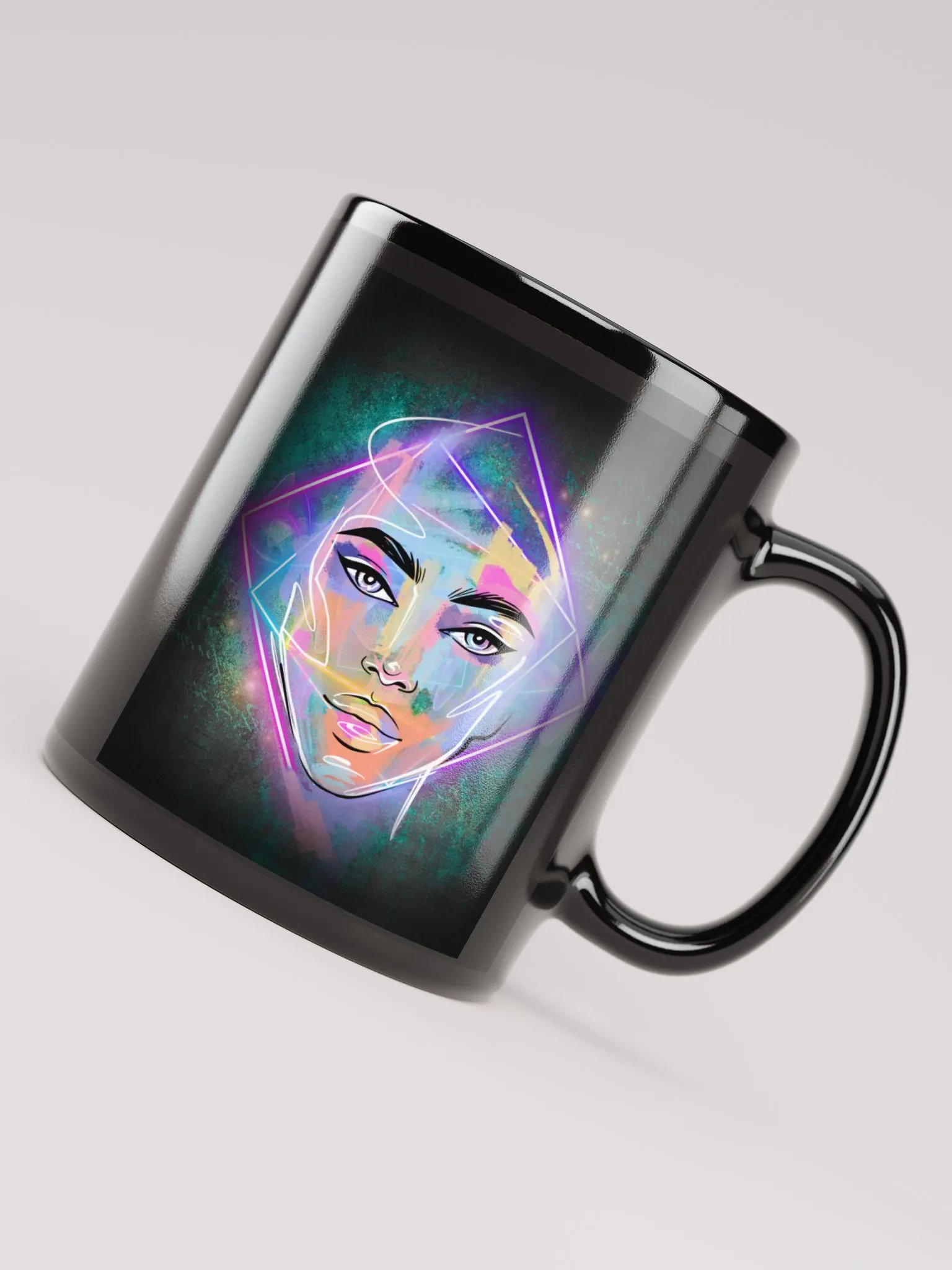 Neon Symmetry Diamond Faces Mug product image (7)