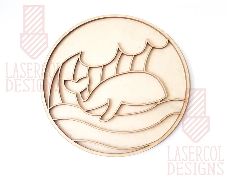 Whale DIY Paint Puzzle - Laser Cut Files product image (7)