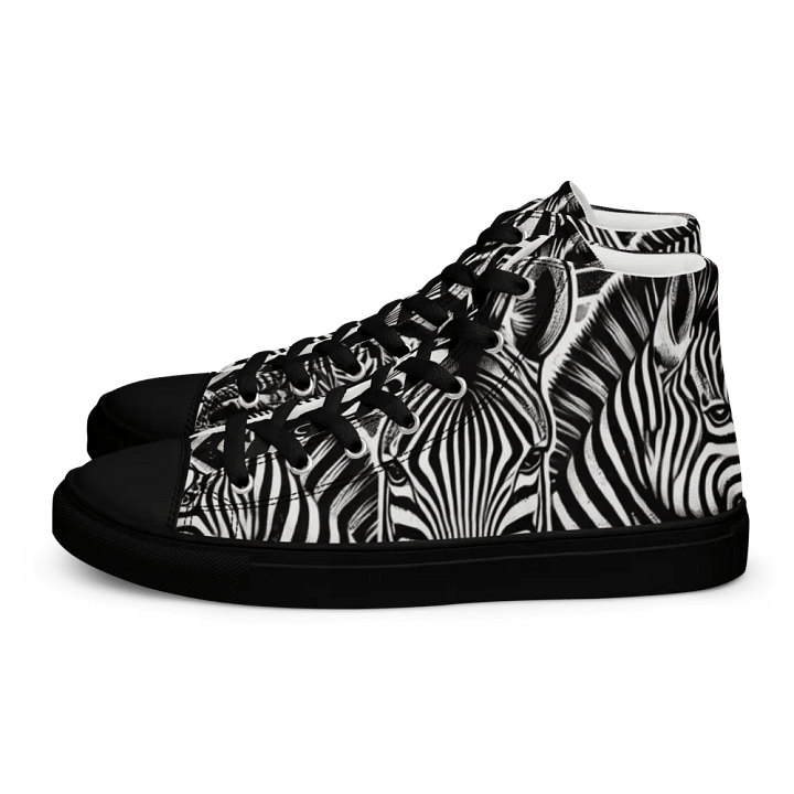 Zebra Dreams High Top Canvas Shoes product image (1)