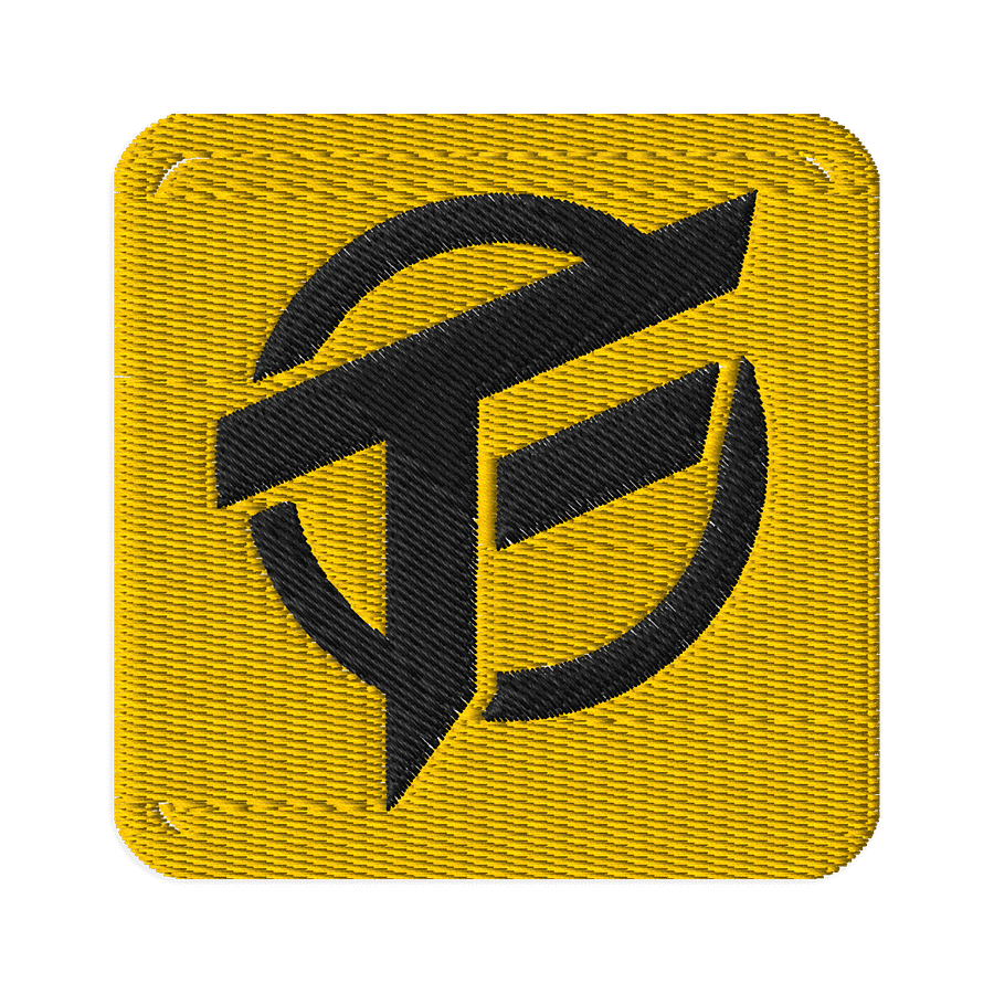 TopFrag™ Embroidered Patch (Yellow&BlackThread) Square product image (1)
