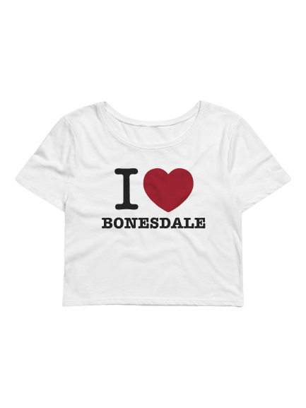 White I Heart Bonesdale Cropped 
