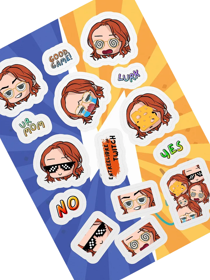 TWITCH EMOTES STICKER SHEET product image (2)