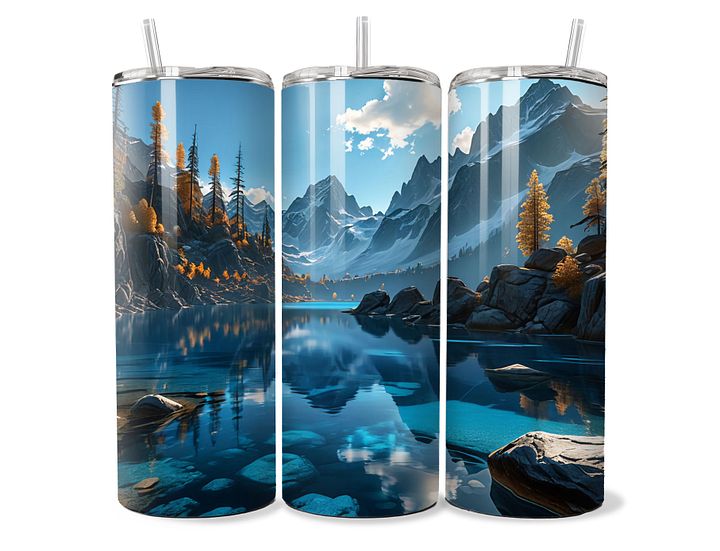 Tranquil Mountain Escape Tumbler - 20oz Stainless Steel product image (1)