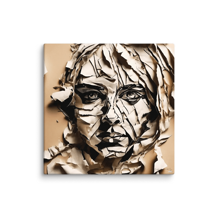 Paper Collection | Woman with Messy Hair | Canvas Art Painting product image (6)