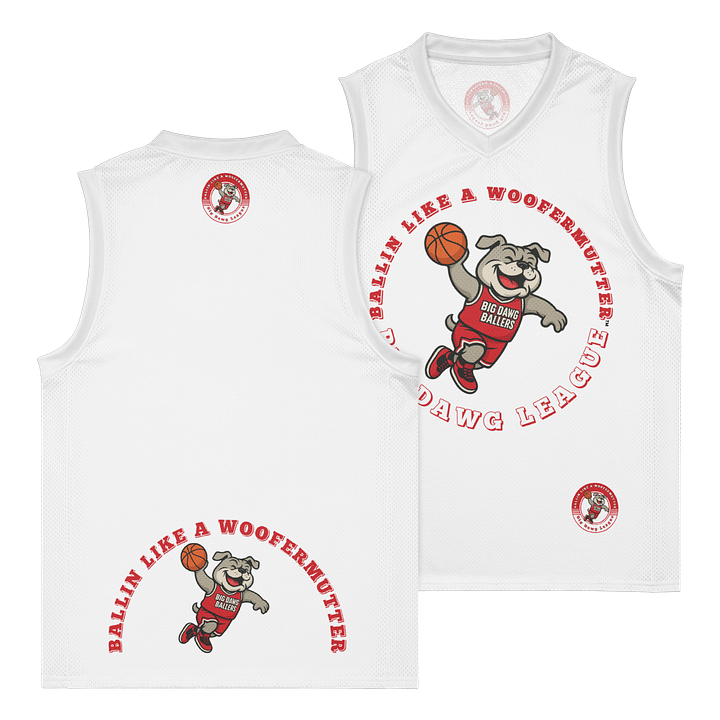 Bulldog Ballin Like A WooferMutter™ Premium Basketball Jersey product image (1)