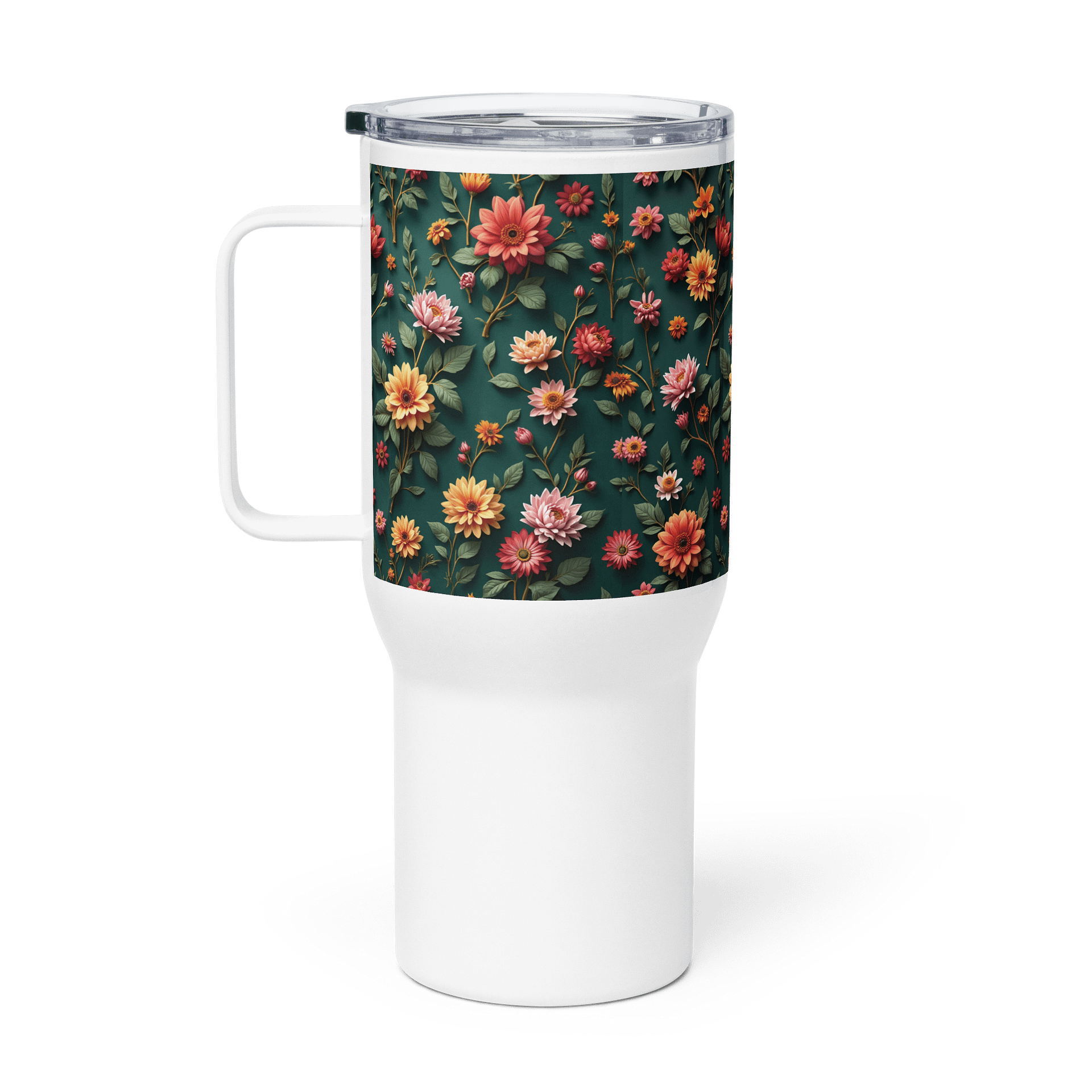 Vintage Floral Travel Tumbler with Handle product image (1)