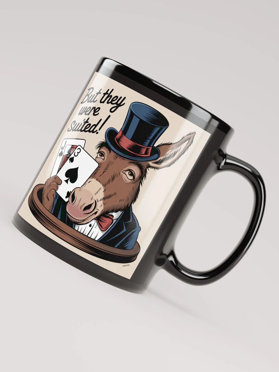 Suited Donkey Black Glossy Mug product image (8)