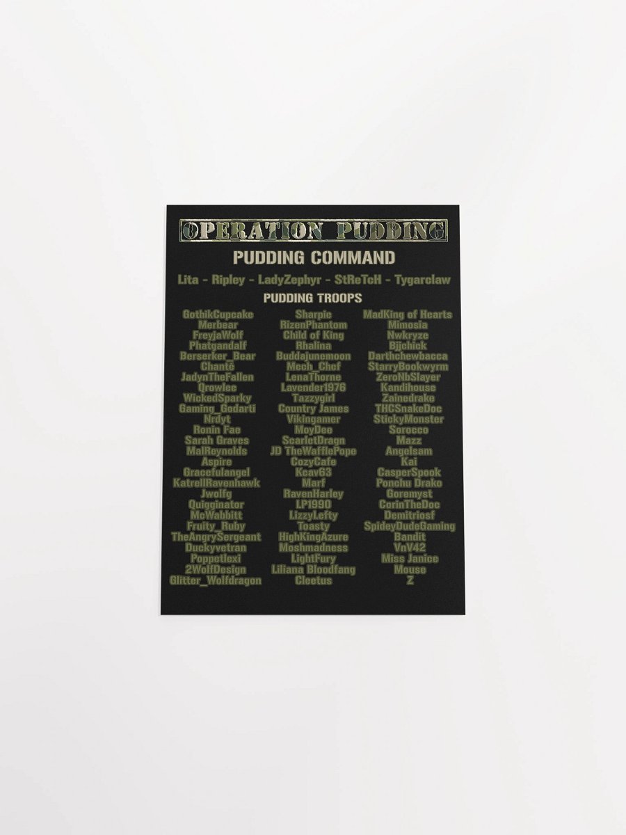 Operation Pudding Roster - Poster product image (30)