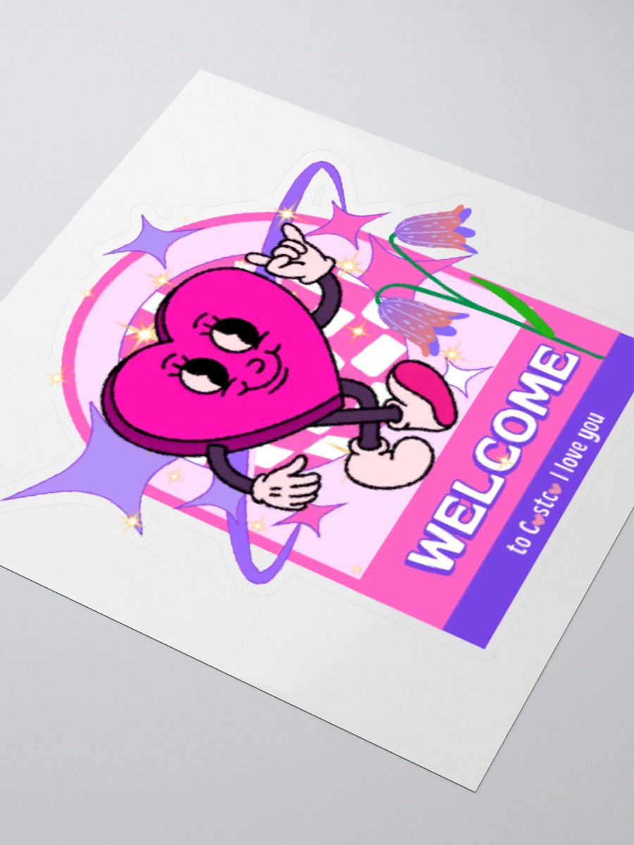 Welcome to C*stc* I Love You! Psychedelic Heart Kiss Cut Stickers product image (7)