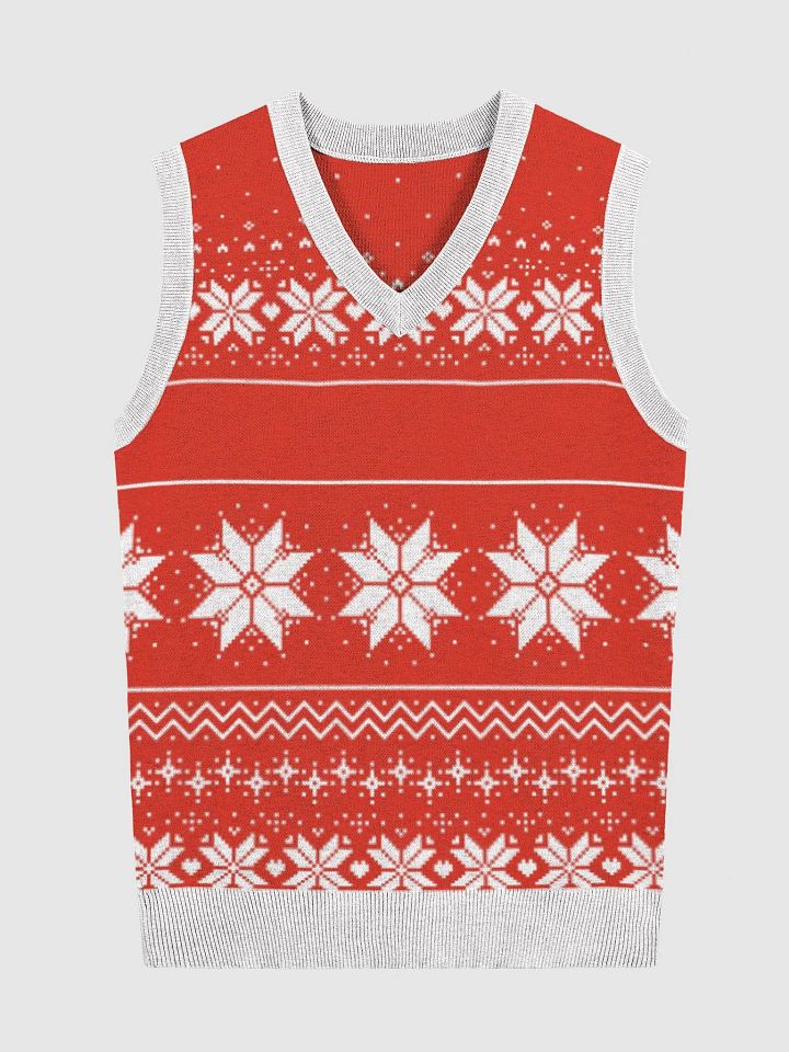 Snowflake Knit V-Neck Vest product image (4)