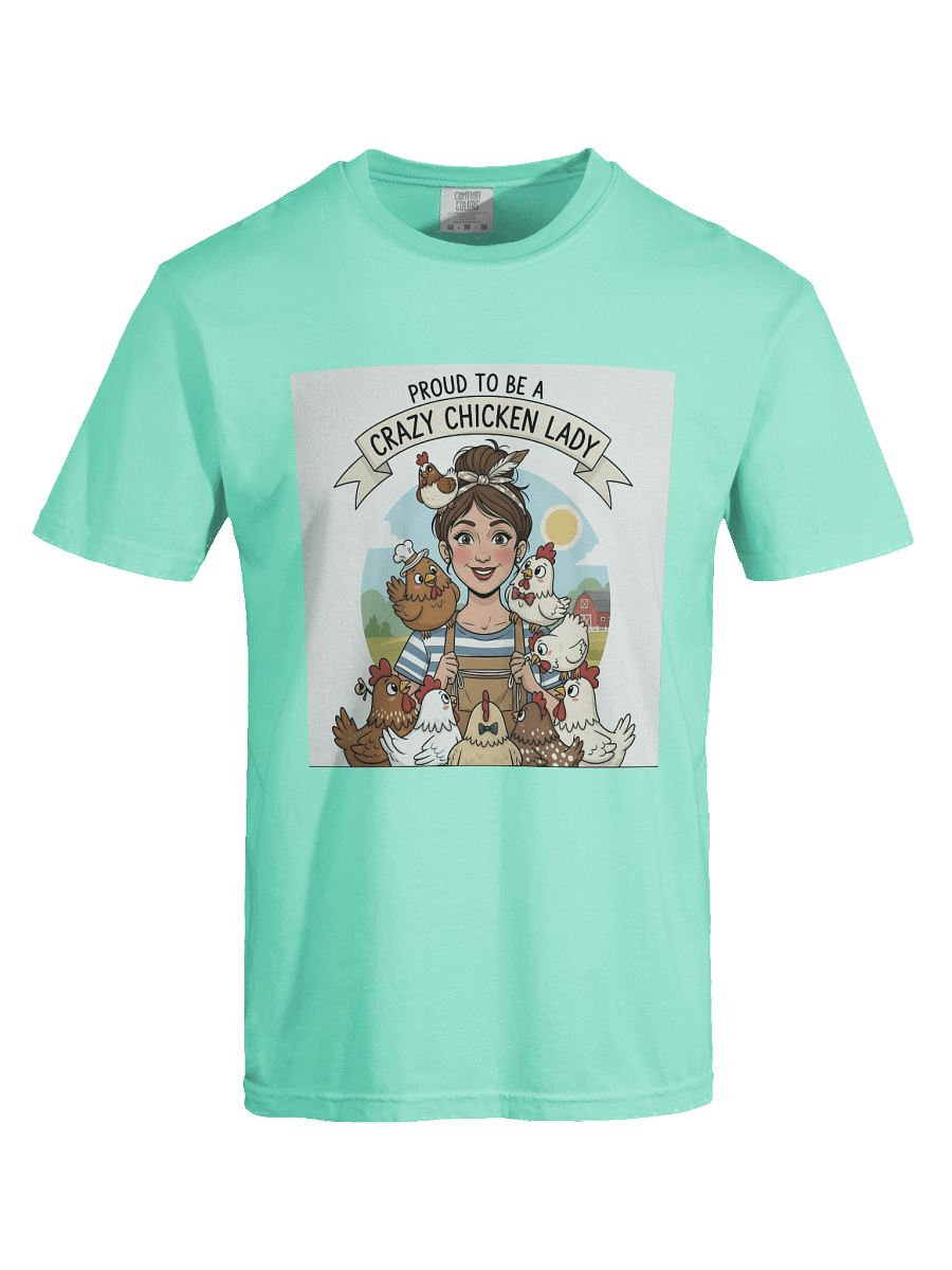 Crazy Chicken Lady Cartoon T-Shirt product image (62)