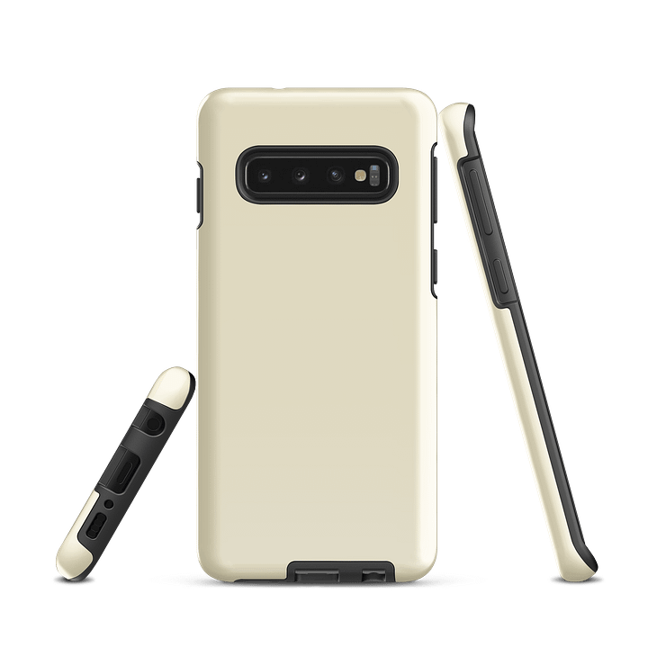 Off White Beige Solid Colour Samsung® Glossy Tough Case product image (1)