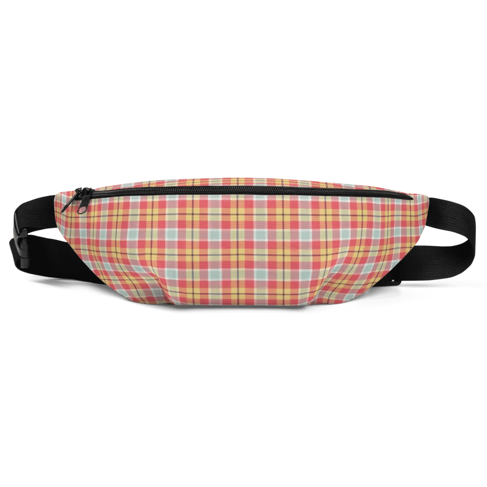Coral Pink, Yellow, and Mint Plaid Fanny Pack product image (2)