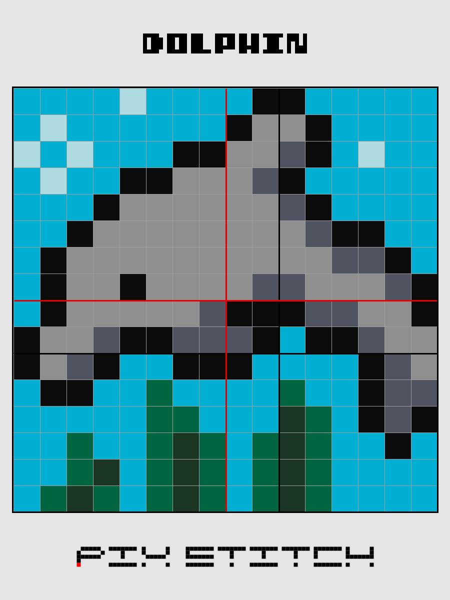 Dolphin Pixel Art product image (2)