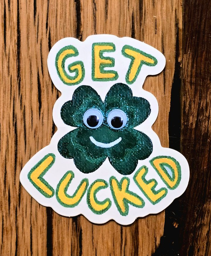 Get Lucked Shamrock Die-Cut Stickers product image (1)