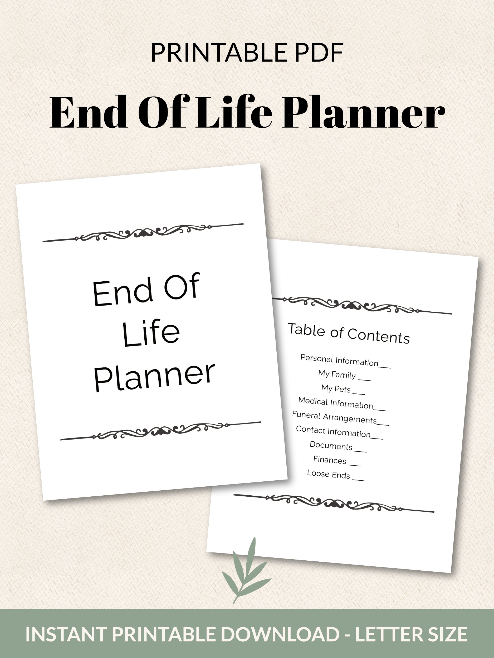 Printable End Of Life Planner - Version 1 product image (2)