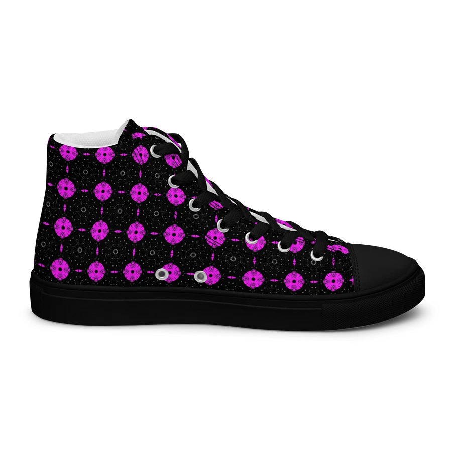 Abstract Pink Shapes Ladies Canvas Shoes High Tops product image (5)