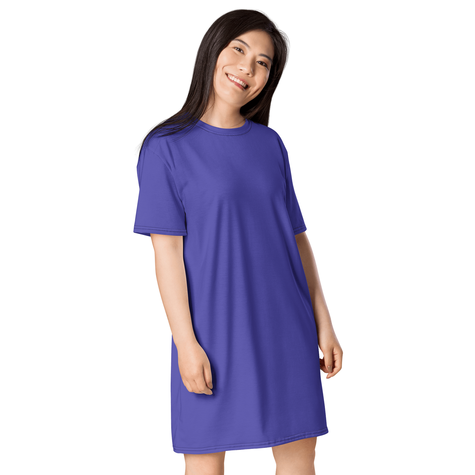 Oversized T-Shirt Dress - Bold Medium Slate Blue 2, Sizes 2XS-6XL product image (4)