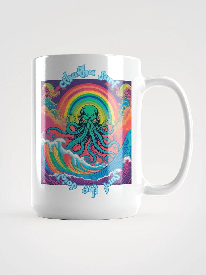 Cthulhu Surf white Coffee Mug 01A product image (1)