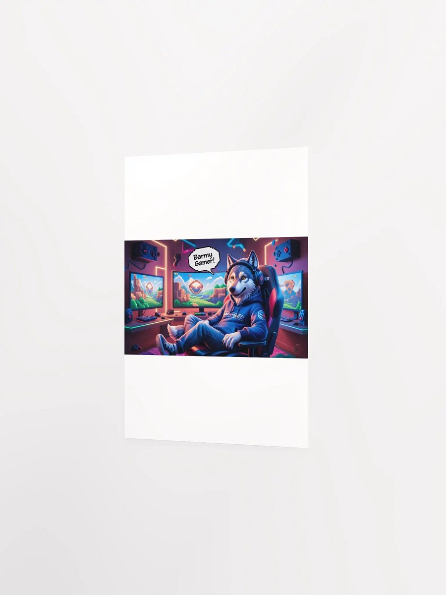 Barmy Gamer Anthro Wolf Poster product image (2)