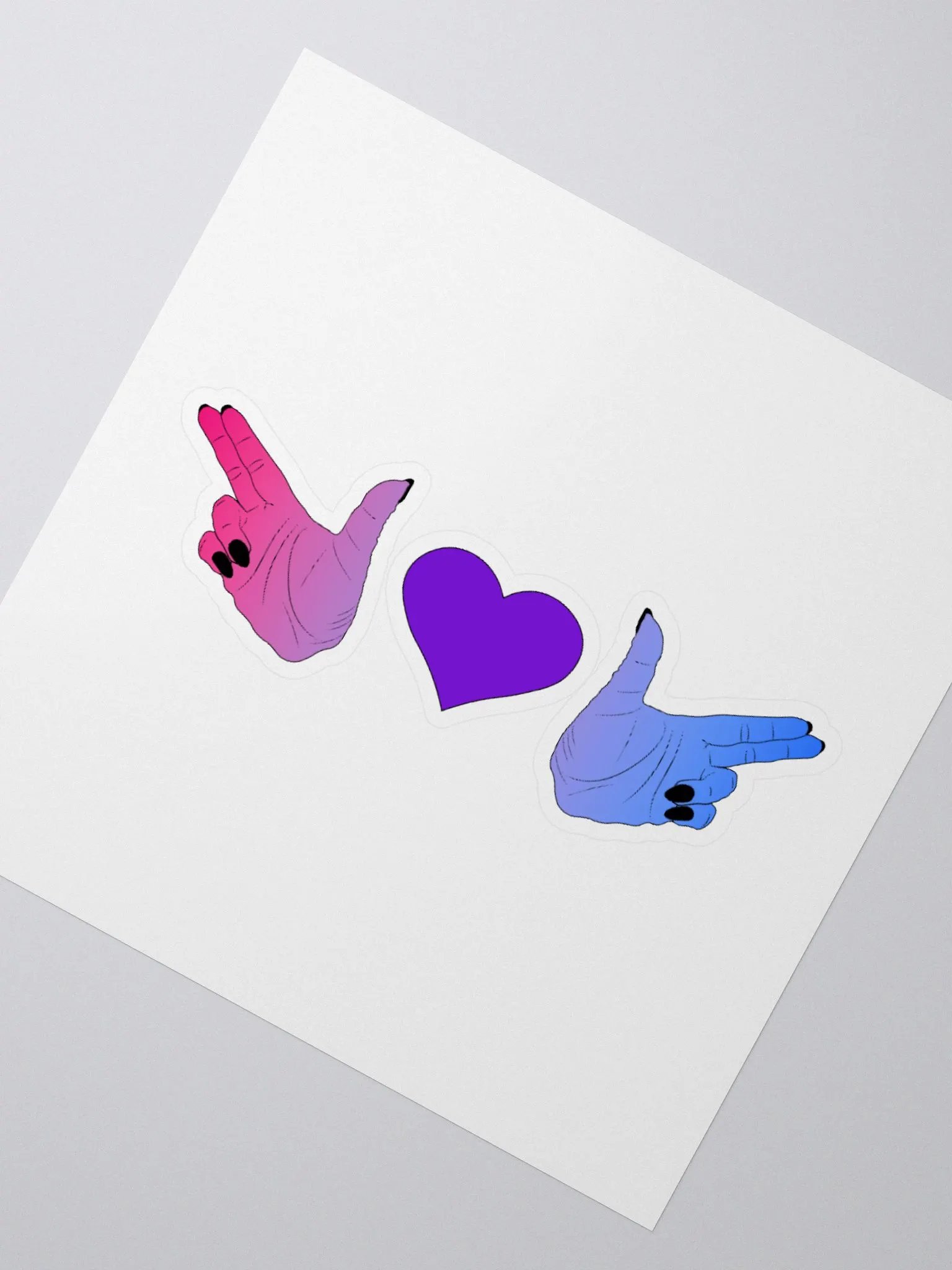 Finger Guns (bi flag) Sticker product image (7)