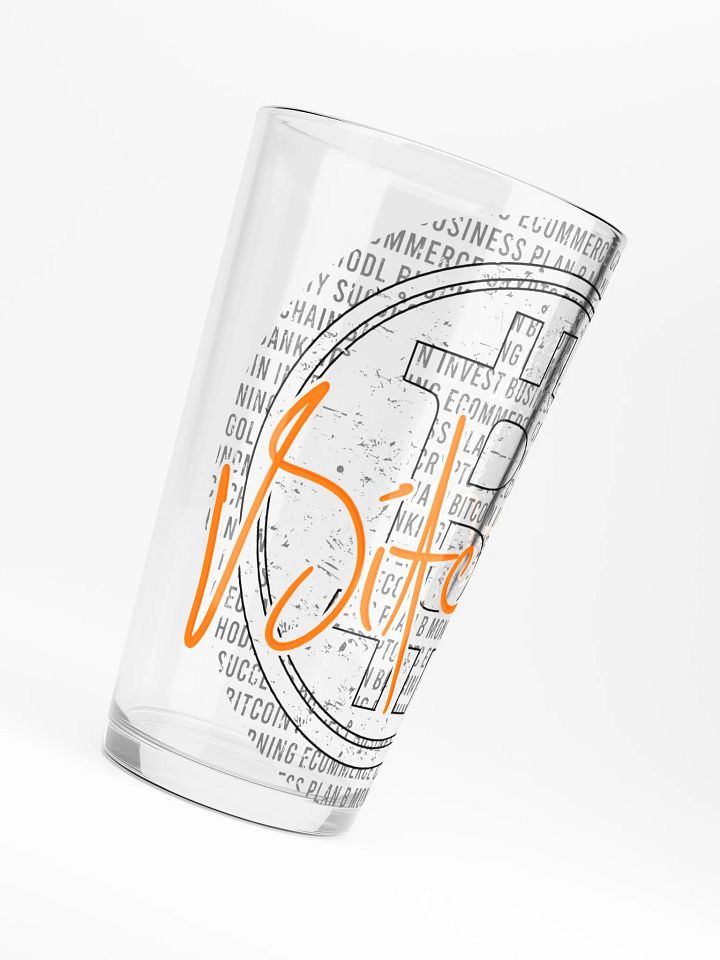 Bitcoin Symbol Shaker Pint Glass product image (2)