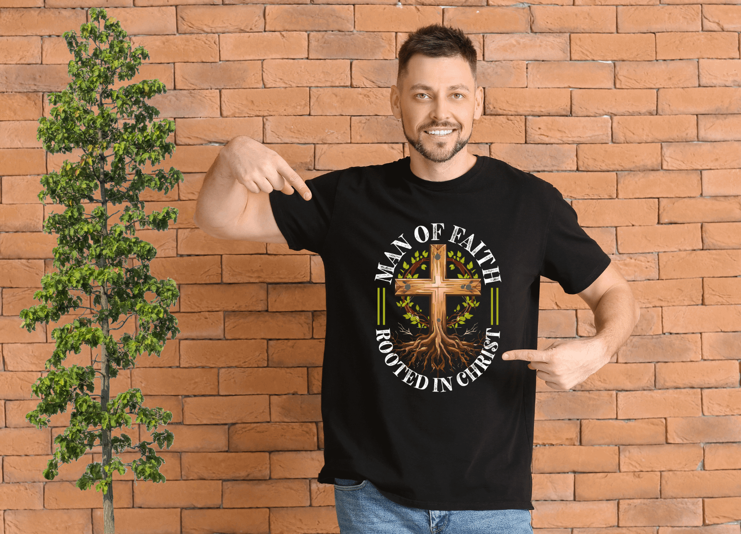 Man of Faith: Rooted in Christ T-Shirt product image (1)