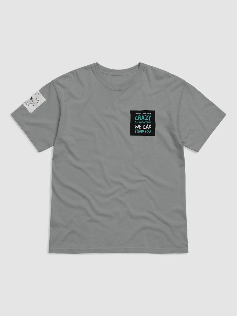 T-Shirt (Gray) Crazy to camp with us product image (1)