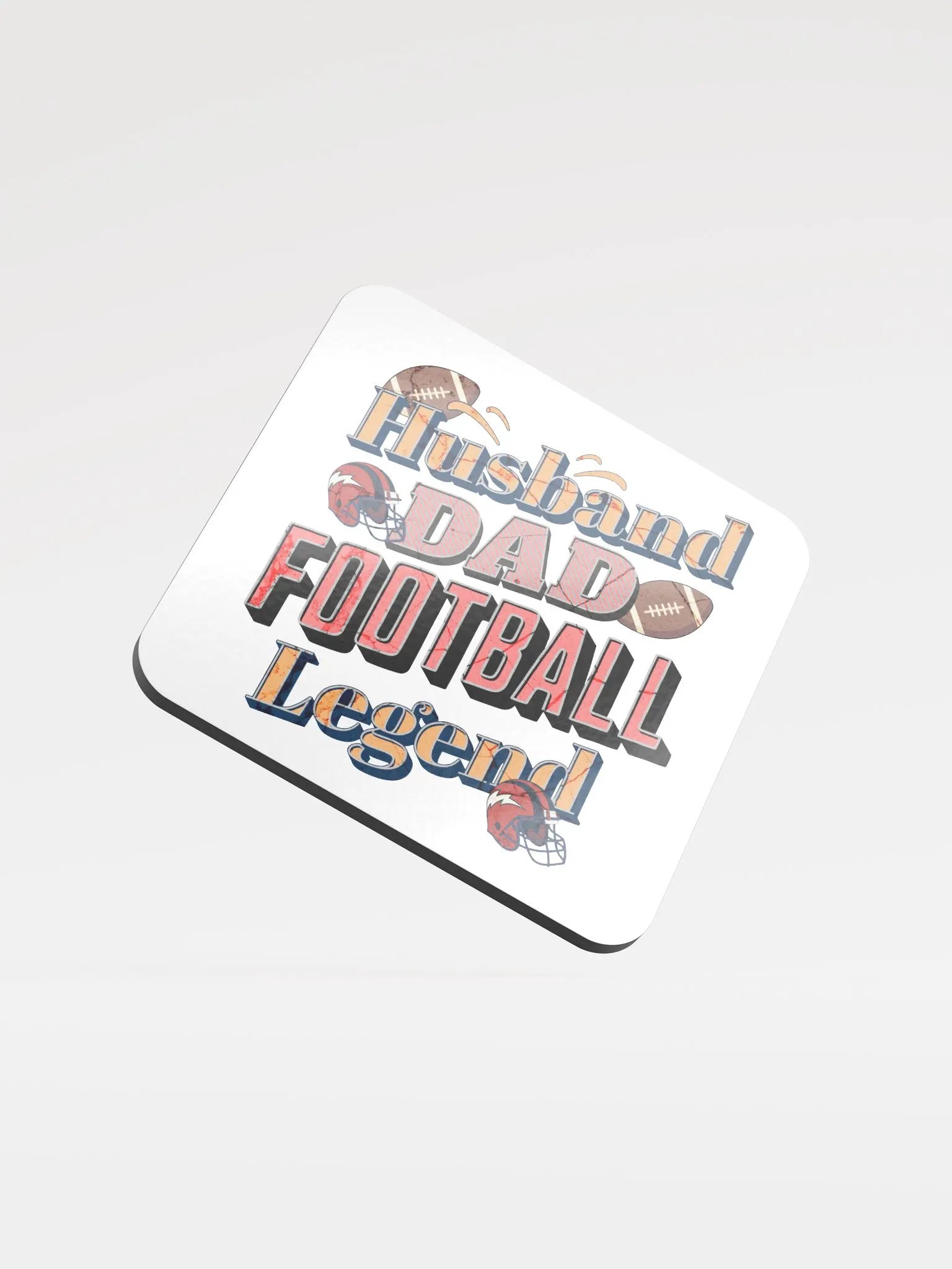 Husband Dad Football Legend Cork Coaster Set product image (2)