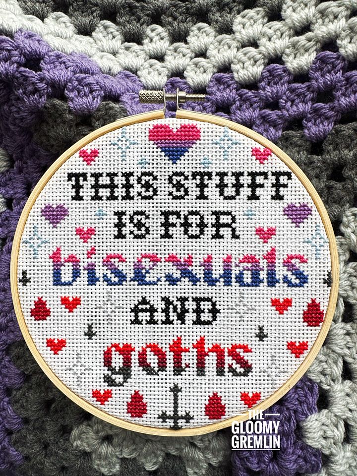 Bi & Goth - Cross Stitch Pattern product image (1)