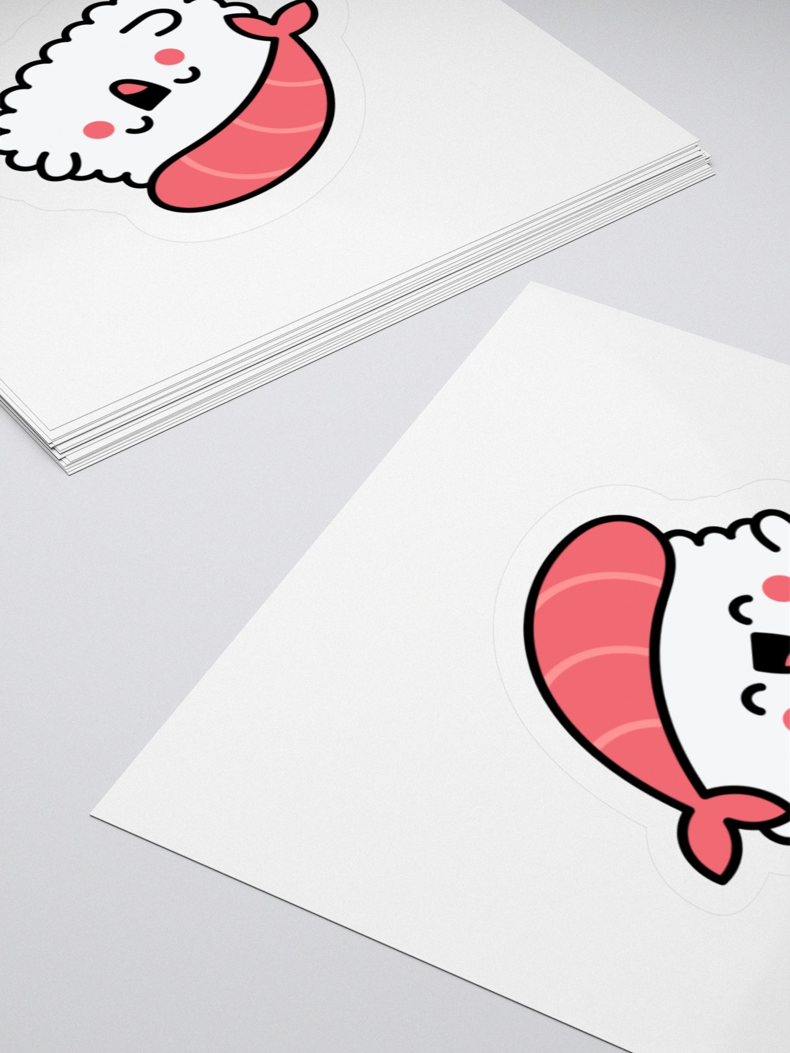 Kawaii Tuna Sashimi Sticker – Rice Ball with Tuna Hat product image (4)
