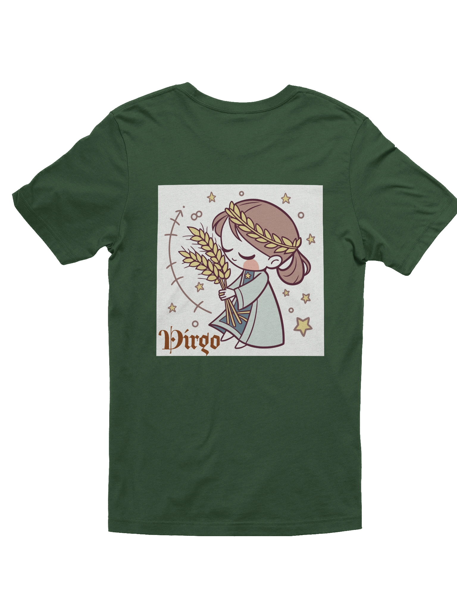 Whimsical Virgo Wheat Cartoon T-Shirt product image (99)