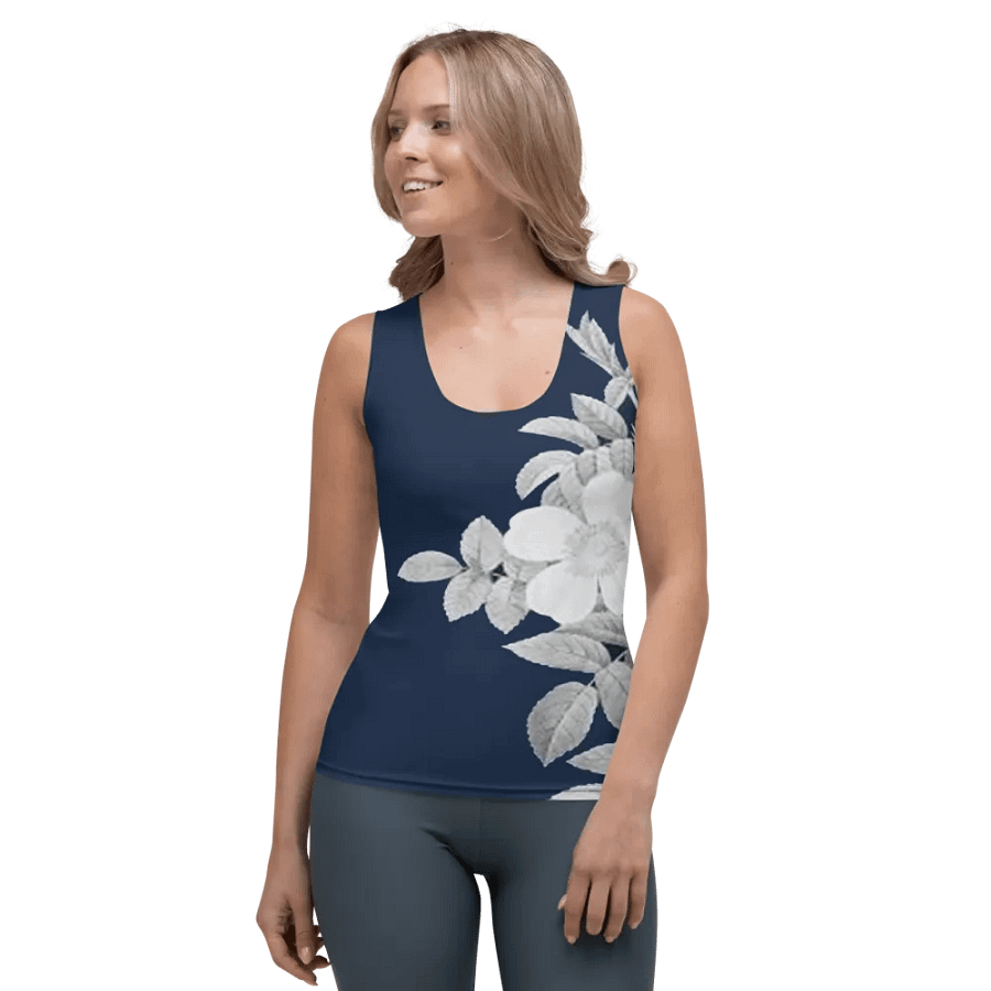Hand-Drawn Flat Design Flower Outline Unisex T-Shirt DT007 product image (3)