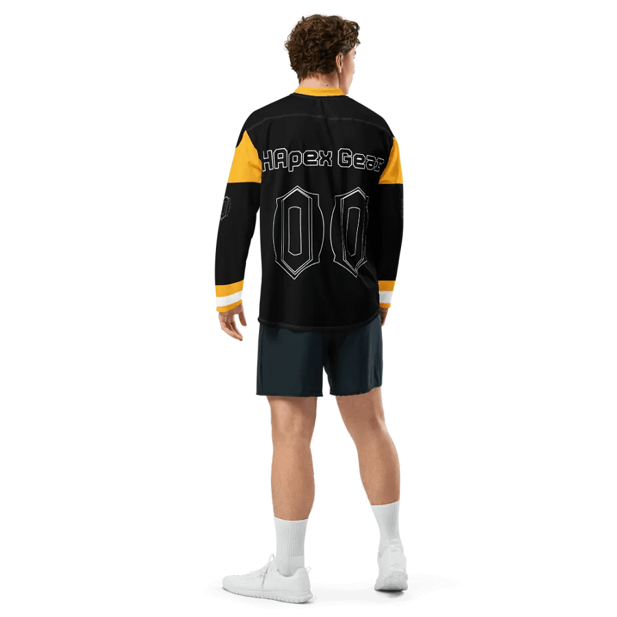 Recycled Hockey Fan Jersey - Black - Black HApex Gear Black Logo product image (11)
